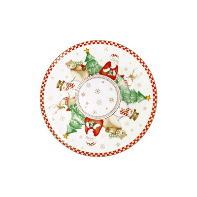  Brandani - Racconti - Piatto per panettone in porcellana - Colore: Multicolore - SKU: B84796 