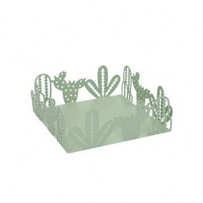  Brandani - Cactus - Porta tovaglioli in metallo dal design moderno - Colore: Verde - SKU: B51744 