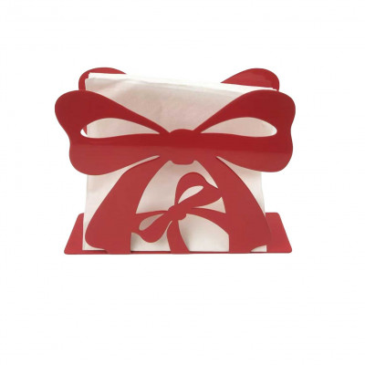 Brandani Portasalviette con fiocco in metallo Colore: Rosso