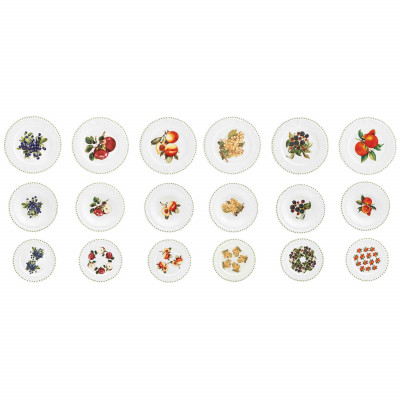  Brandani - Le Primizie - Set 18 pezzi servizio di piatti completo in porcellana - Colore: Multicolore - SKU: B52680 