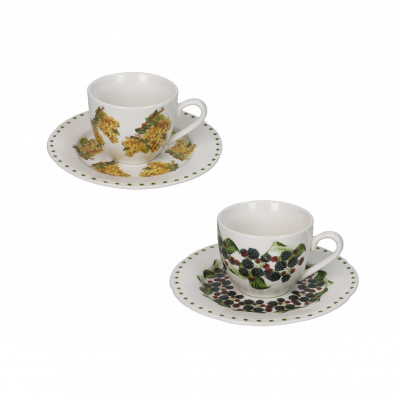  Brandani - Le Primizie - Set 2 pezzi tazzine da caffè in porcellana Fresh Fruits - Colore: Multicolore - SKU: B52684 