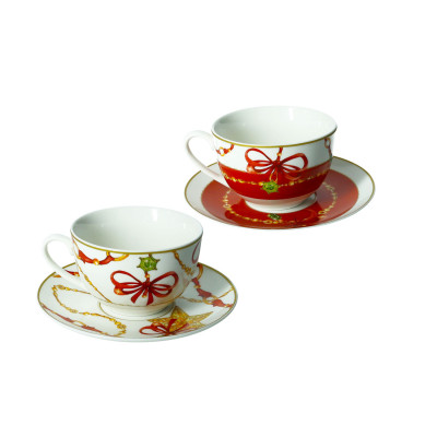  Brandani - Gioco di luci - Set 2 tazze da the in porcellana - Colore: Multicolore - SKU: B89694 