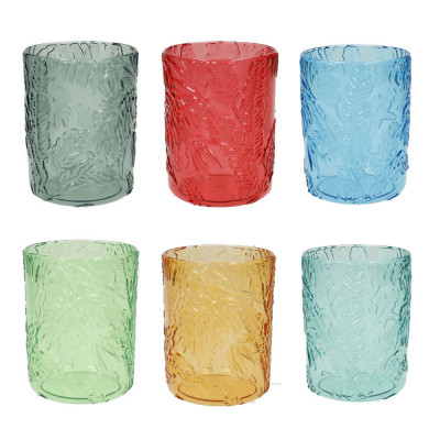 Brandani Tropical Set 6 pezzi bicchieri in plexiglass Colore: Multicolore