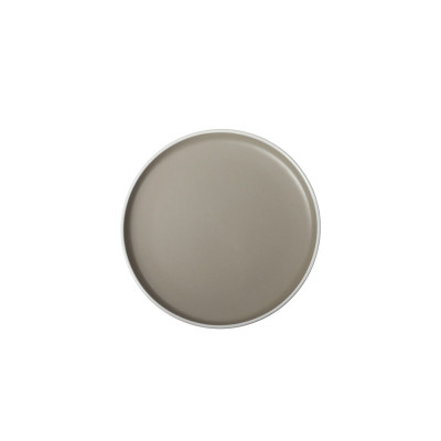 Brandani Fusion Set 6 pezzi Piatti dessert in ceramica dal design moderno Colore: Tortora