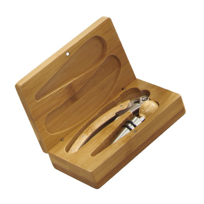  Brandani - Set 2 pezzi degustazione per vino con cofanetto in legno - Colore: Legno - SKU: B52917 