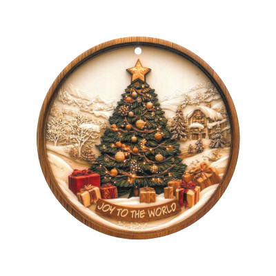  Brandani - Bianco Natale - Sottopentola in ceramica con base in sughero a tema natalizio - Colore: Multicolore - SKU: B81146 