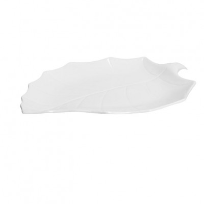  Brandani - Foglia - Vassoio grande a forma di foglia in porcellana - Colore: Panna - SKU: B51552 