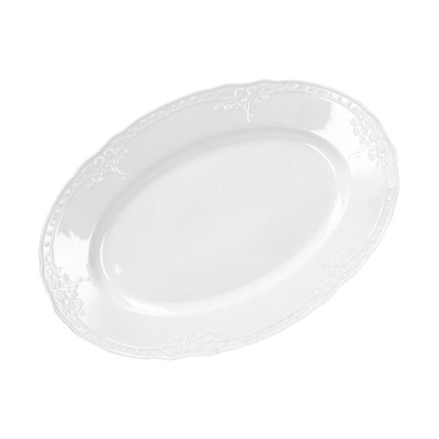 Brandani - Ricordi - Vassoio ovale in ceramica - Colore: Bianco - SKU: B51282