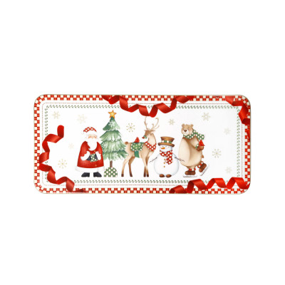  Brandani - Racconti - Vassoio rettangolare in porcellana - Colore: Multicolore - SKU: B84808 