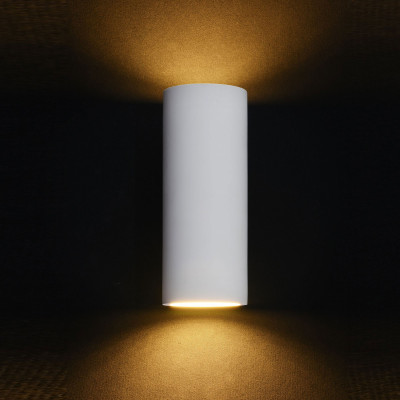 Maytoni - Parma - Applique moderna a forma cilindrica in gesso bianco per interni - Colore: Bianco - 2 Lampadine GU10 8W - IP20 - SKU: C191-WL-02-W
