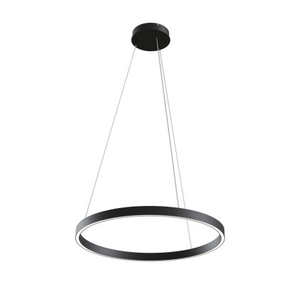 Maytoni Rim Sospensione a LED con un diffusore piccolo a cerchio regolabile in alluminio Colore: Nero