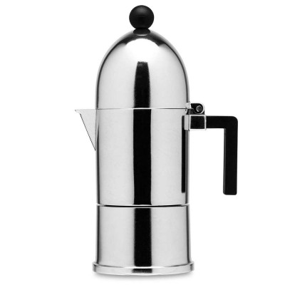 Alessi - La Cupola - Caffettiera Moka - Colore: Alluminio - SKU: A9095