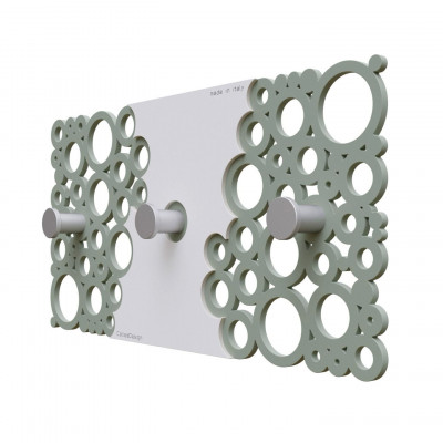  CalleaDesign - Bollicine - Appendiabiti da parete con pannello in legno e 3 pomelli dal design moderno - SKU: 61-13-1 