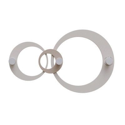 CalleaDesign - Hoops - Appendiabiti da parete moderno con pannello in legno e 3 pomelli - Colore: Caffelatte - SKU: 13-028-14