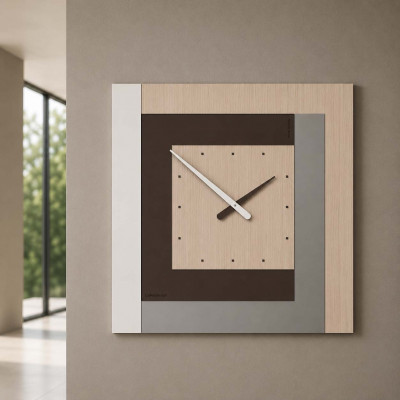 CalleaDesign Clock Orologi da parete per cucina moderno di grandi dimensioni Colore: Rovere Decapè