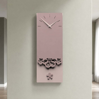 CalleaDesign Merletto Orologio a pendolo da parete Colore: Grigio Prugna