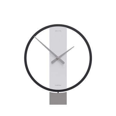 CalleaDesign - Kurt - Orologio a pendolo in legno dal design moderno per cucina o soggiorno - Colore: Bianco - SKU: 11-011-1