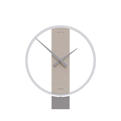 CalleaDesign - Kurt - Orologio a pendolo in legno dal design moderno per cucina o soggiorno - Colore: Rovere Decapè - SKU: 11-011-81