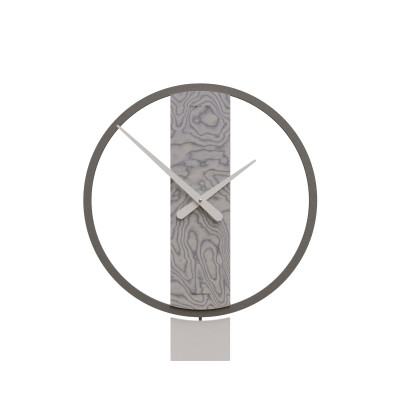CalleaDesign - Kurt - Orologio a pendolo in legno dal design moderno per cucina o soggiorno - Colore: Grigio Sottsass - SKU: 11-011-82