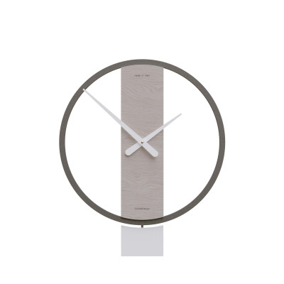 CalleaDesign - Kurt - Orologio a pendolo in legno dal design moderno per cucina o soggiorno - Colore: Rovere Breeze - SKU: 11-011-83