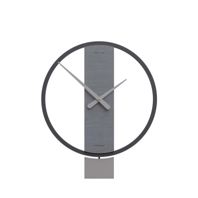CalleaDesign - Kurt - Orologio a pendolo in legno dal design moderno per cucina o soggiorno - Colore: Radica Grigia - SKU: 11-011-84