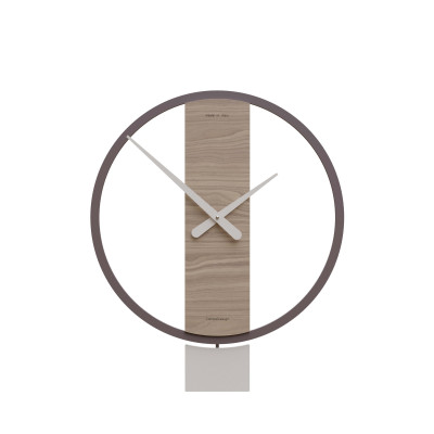 CalleaDesign - Kurt - Orologio a pendolo in legno dal design moderno per cucina o soggiorno - Colore: Noce Canaletto - SKU: 11-011-85