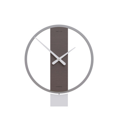CalleaDesign - Kurt - Orologio a pendolo in legno dal design moderno per cucina o soggiorno - Colore: Rovere Wengè - SKU: 11-011-89