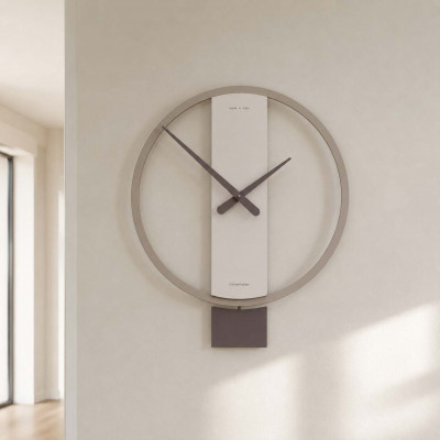 CalleaDesign Kurt Orologio a pendolo in legno dal design moderno per cucina o soggiorno Colore: Cioccolato