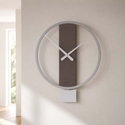CalleaDesign Kurt Orologio a pendolo in legno dal design moderno per cucina o soggiorno Colore: Rovere Wengè