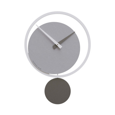 CalleaDesign - Eclipse - Orologio da parete a pendolo in legno dal design moderno - Colore: Gessato - SKU: 11-010-86