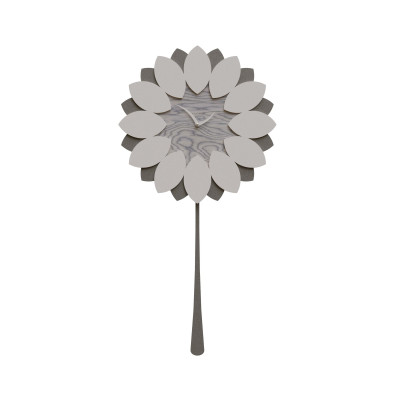 CalleaDesign - Flip - Orologio da parete a pendolo in legno dal design moderno ed elegante - Colore: Grigio Sottsass - SKU: 11-009-82