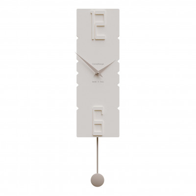 CalleaDesign - Rock - Orologio da parete a pendolo in legno dal design moderno ed elegante - Colore: Lino - SKU: 11-006-11