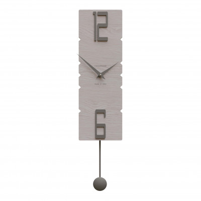 CalleaDesign - Rock - Orologio da parete a pendolo in legno dal design moderno ed elegante - Colore: Rovere Breeze - SKU: 11-006-83