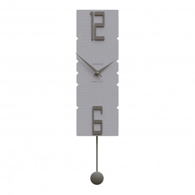CalleaDesign - Rock - Orologio da parete a pendolo in legno dal design moderno ed elegante - Colore: Gessato - SKU: 11-006-86