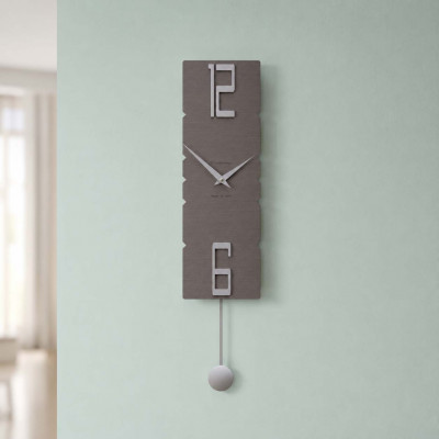 CalleaDesign Rock Orologio da parete a pendolo in legno dal design moderno ed elegante Colore: Rovere Wengè