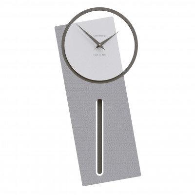 CalleaDesign - Sherlock - Orologio da parete a pendolo in legno dal design moderno ed elegante - Colore: Gessato - SKU: 11-005-86