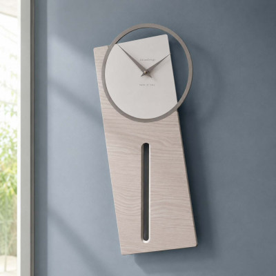 CalleaDesign Sherlock Orologio da parete a pendolo in legno dal design moderno ed elegante Colore: Rovere Breeze