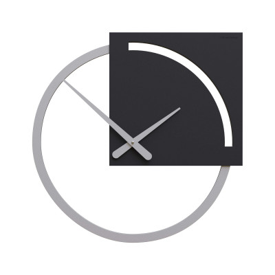 CalleaDesign - Karl - Orologio da parete con quadrante rotondo il legno dal design moderno ed elegante - Colore: Nero - SKU: 10-124-5