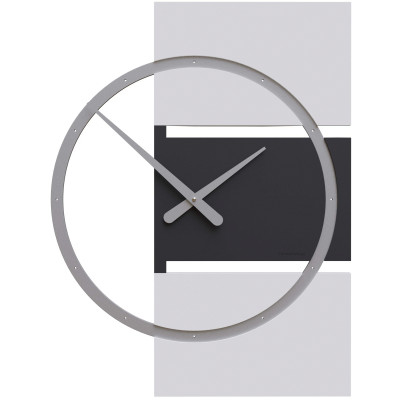 CalleaDesign - Adam - Orologio da parete grande in legno dal design moderno ed elegante - Colore: Nero - SKU: 10-123-5