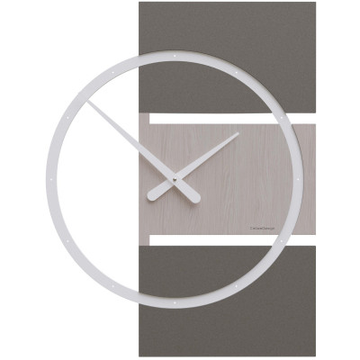 CalleaDesign - Adam - Orologio da parete grande in legno dal design moderno ed elegante - Colore: Rovere Breeze - SKU: 10-123-83