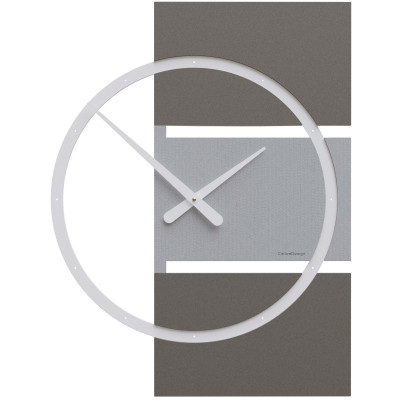 CalleaDesign - Adam - Orologio da parete grande in legno dal design moderno ed elegante - Colore: Gessato - SKU: 10-123-86