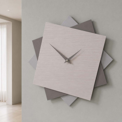 CalleaDesign Foy Orologio da parete grande in legno per cucina o per soggiorno dal design moderno Colore: Rovere Breeze