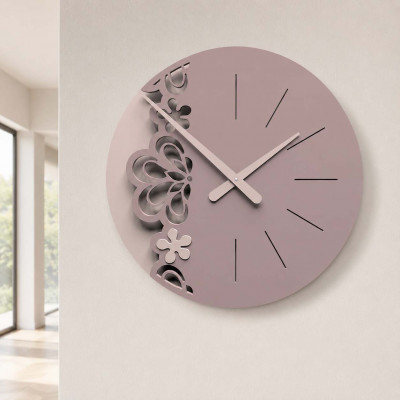 CalleaDesign Merletto Orologio da parete grande Colore: Grigio Prugna