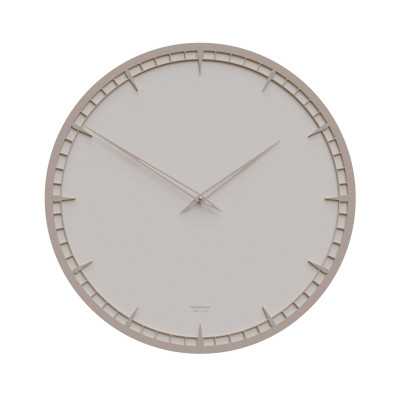 CalleaDesign - Eloise - Orologio da parete grande rotondo in legno dal design moderno ed elegante - Colore: Lino - SKU: 10-221-11