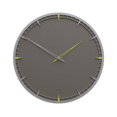CalleaDesign - Eloise - Orologio da parete grande rotondo in legno dal design moderno ed elegante - Colore: Grigio Quarzo - SKU: 10-221-3