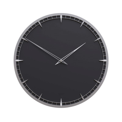 CalleaDesign - Eloise - Orologio da parete grande rotondo in legno dal design moderno ed elegante - Colore: Nero - SKU: 10-221-5