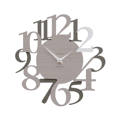 CalleaDesign - Russell - Orologio da parete in legno con numeri dal design moderno - Colore: Rovere Breeze - SKU: 10-020-83