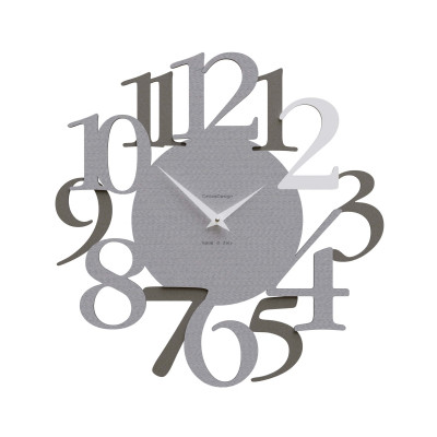 CalleaDesign - Russell - Orologio da parete in legno con numeri dal design moderno - Colore: Gessato - SKU: 10-020-86