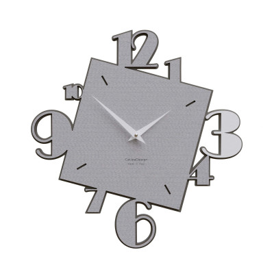 CalleaDesign - Justine - Orologio da parete in legno dal design moderno con quadrante con numeri - Colore: Gessato - SKU: 10-035-86