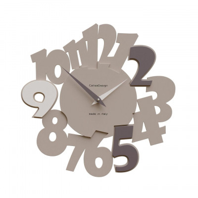 CalleaDesign - Due95 - Orologio da parete in legno dal design moderno - Colore: Cioccolato - SKU: 10-037-69